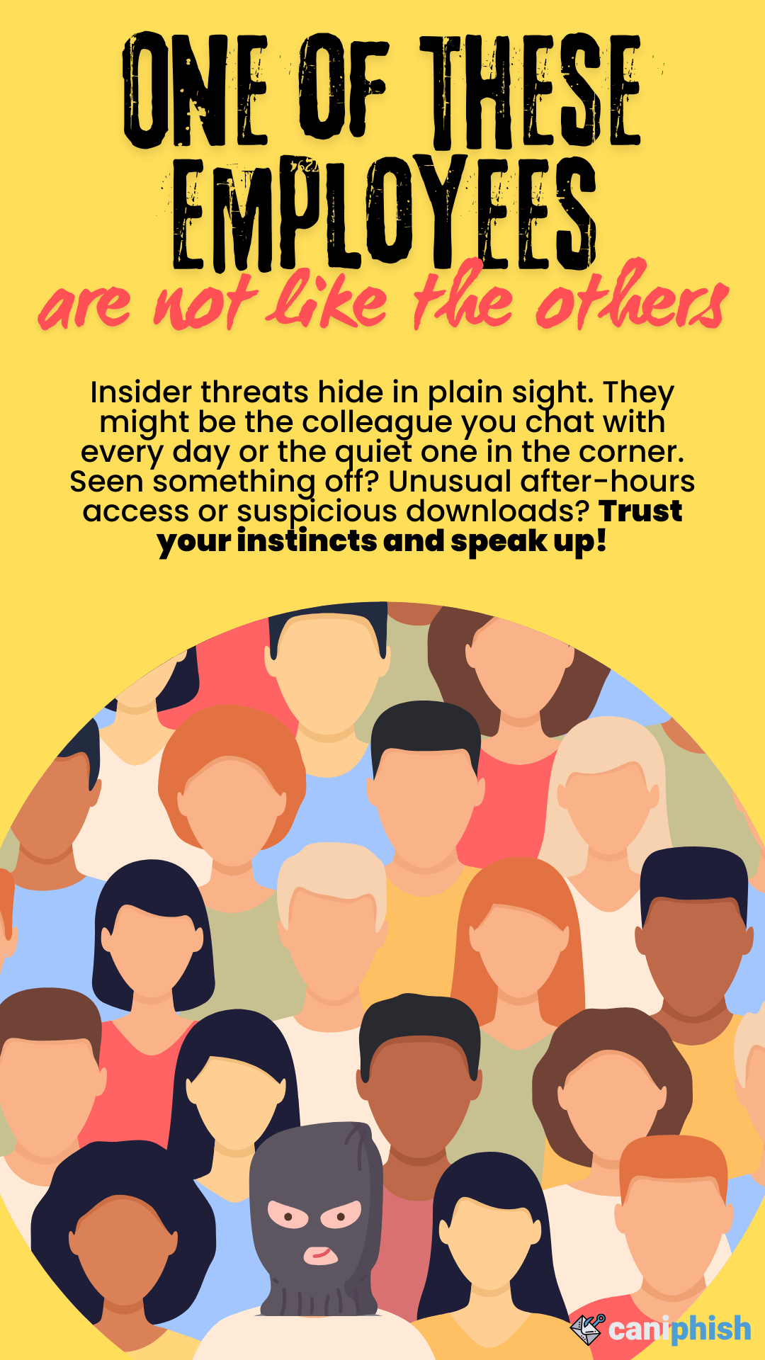 Poster advising that insider threats hide in plain sight