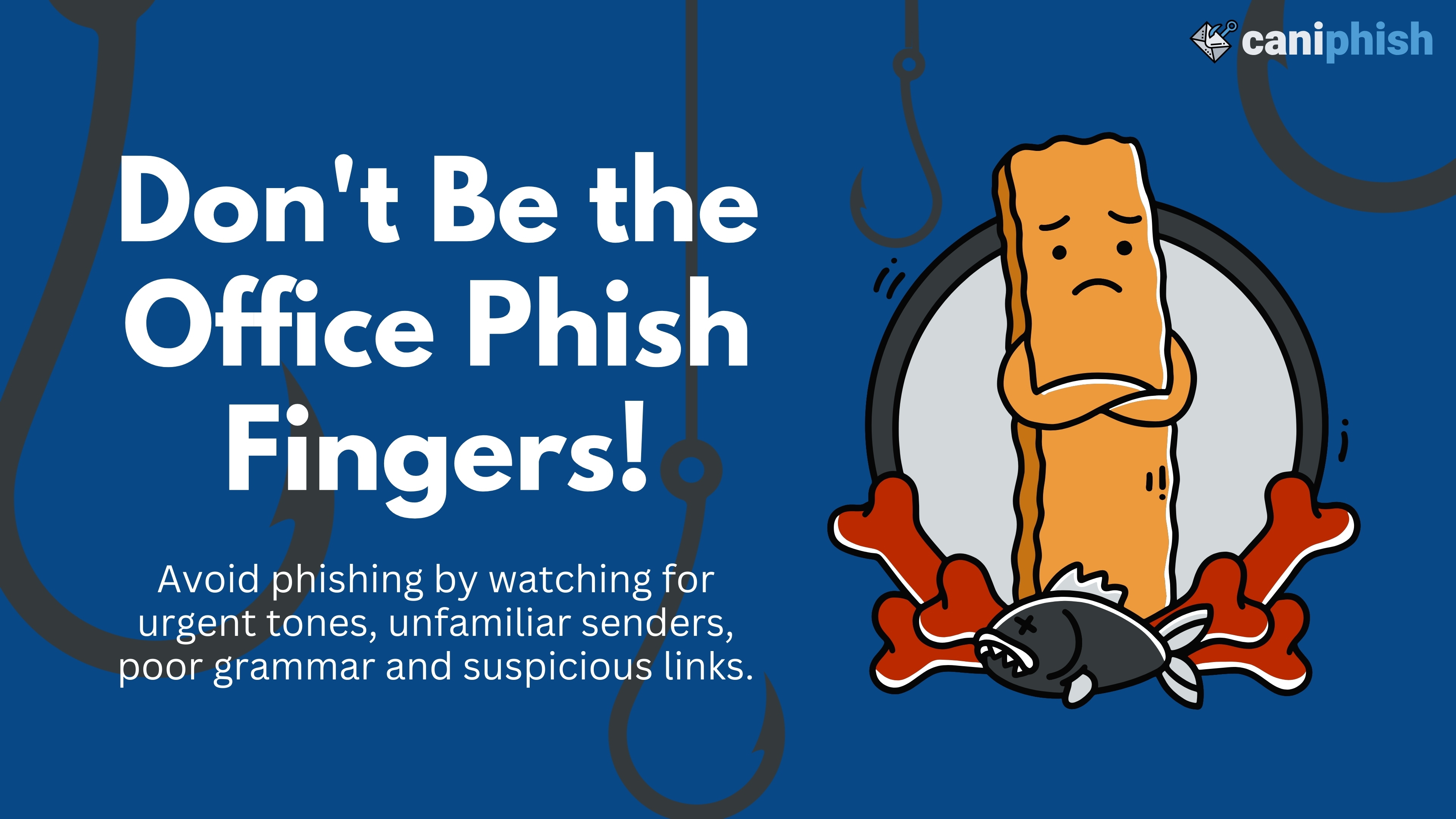 Wallpaper offering simple advice on how to protect yourself from phishing.